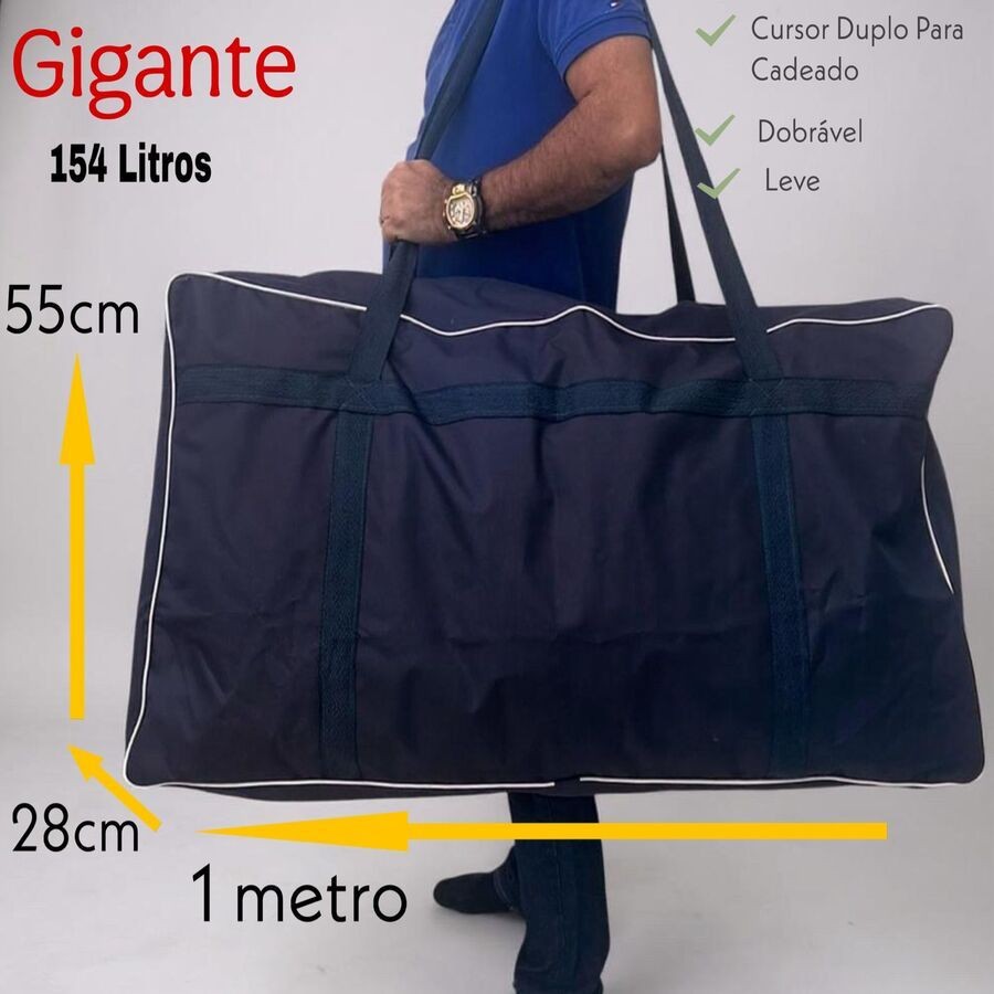 Sacola Viagem Gigante Bolsa Sacoleira 1 Metro Sacolão Compra Mudança Camelo Bagagens Mala Grande