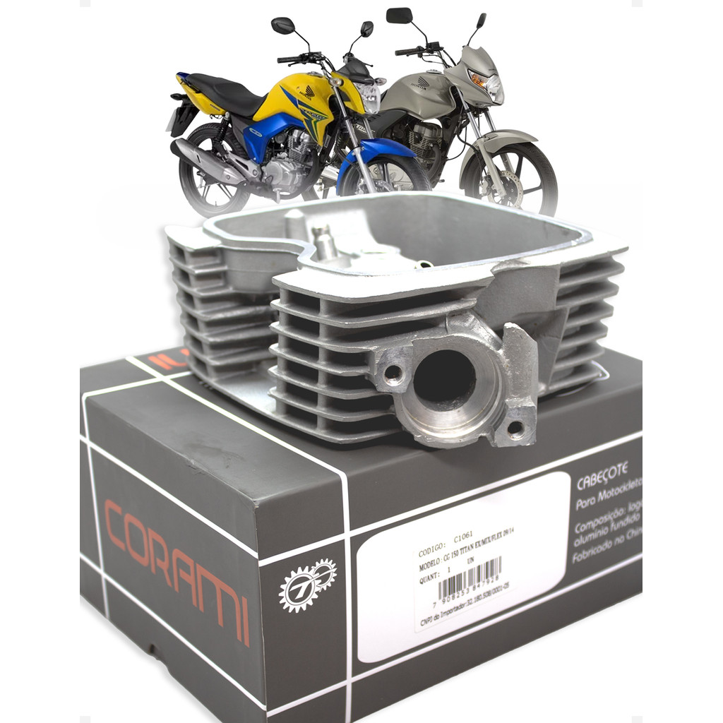 Cabeçote Completo Para Cg 150 Titan Esd Mix Ex 2009 2010 2011 2012 2013 2014 Da Pra Motores Ohc