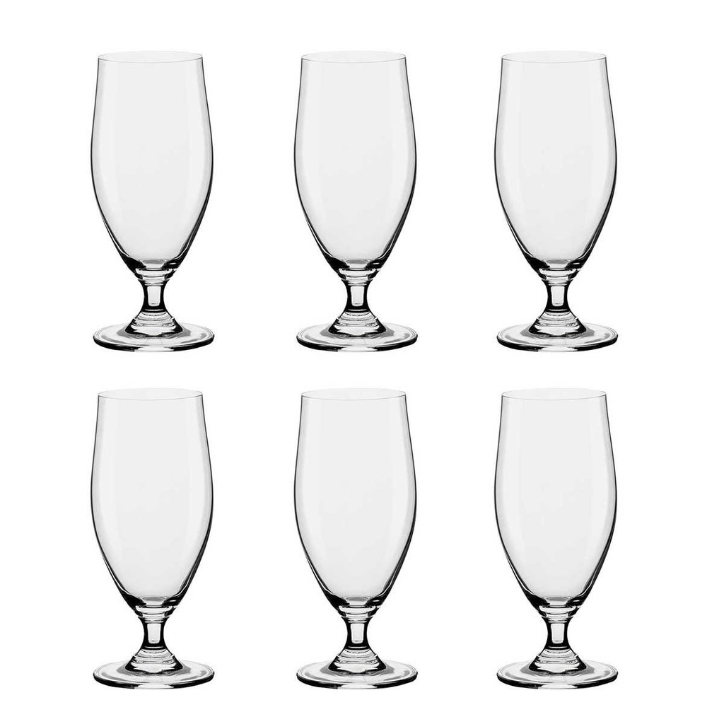 Jogo de 6 Taças de Cristal Para Cerveja 396 Ml Classic