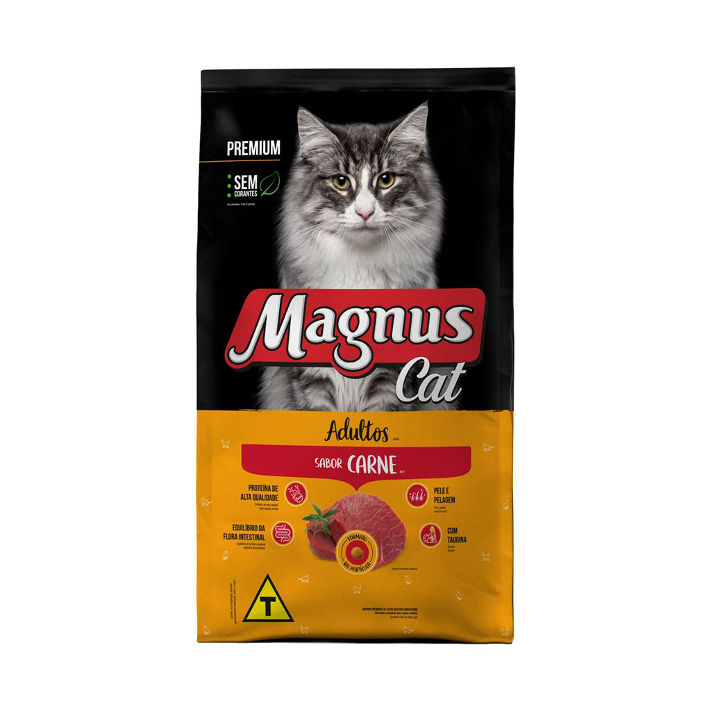 Ração Magnus Premium Gatos Adultos Carne em Oferta na Shopee