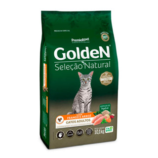 Ração Premier Golden Seleção Natural para Gatos Adultos Frango e Arroz 10,1kg em Oferta na Shopee
