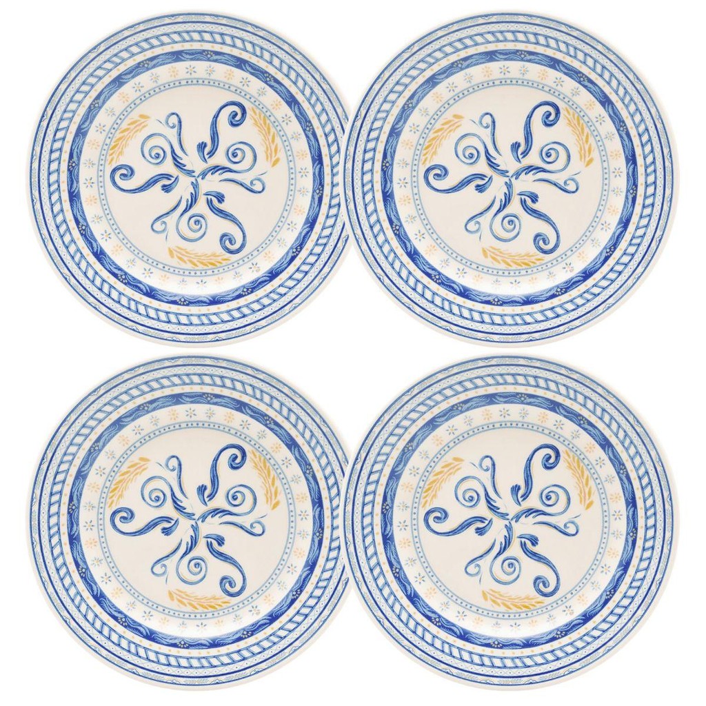 Jogo de 4 Pratos Rasos 24 Cm Donna Grano em Oferta na Shopee