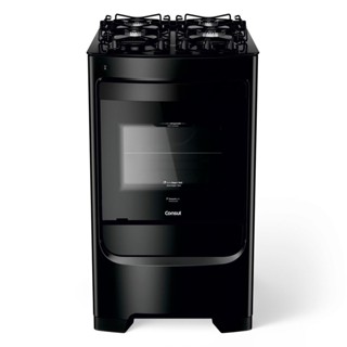 Fogão Consul 4 Bocas Com Mesa de Vidro e Grades Individuais Super Estáveis Preto CFO4VBEUNA - Bivolt em Oferta na Shopee