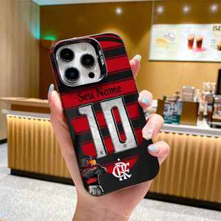 Capinha personalizada Logotipo da FLA Mengão para iPhone 11 normal 12 13 x xr xs max 14 15 16 pro max 12 Pro 14 Pro capa em Oferta na Shopee