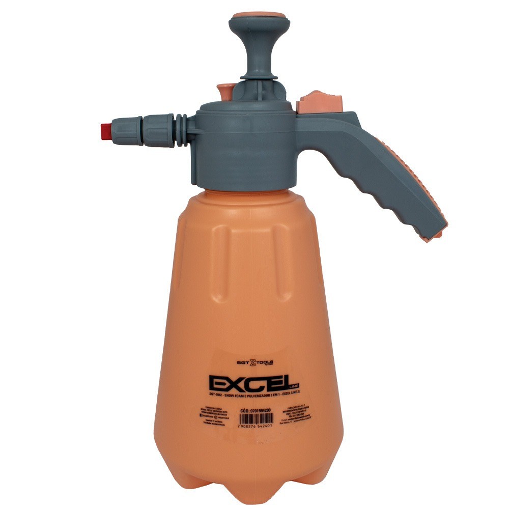 Pulverizador e Snow Foam automotivo 2L 3 em 1 - Excel Line Sigma - Home & Living