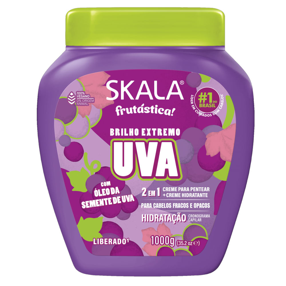 Creme De Tratamento Skala Frutástica 2 em 1 Uva 1Kg - Beauty
