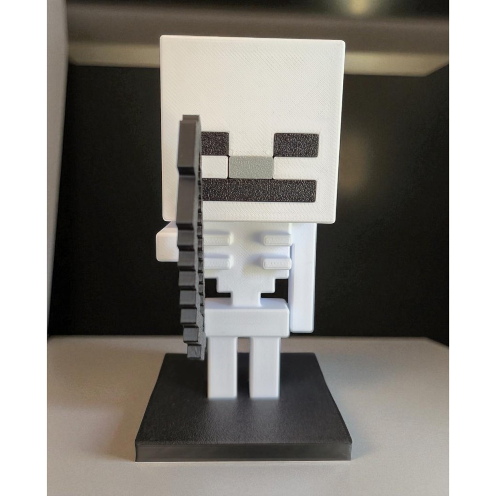 Boneco Esqueleto com Arco Estilizado do Minecraft | Colecionável Geek Decorativo em Impressão 3D em Oferta na Shopee