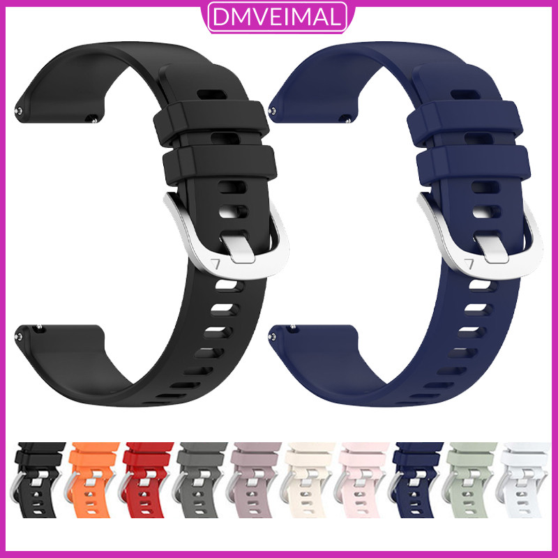 Pulseira 20mm De Silicone Para Relógio Samsung Galaxy Watch 7/FE/6/5/4/Amazfit GTR GTS 4 Mini/Garmin Watch/Redmi Watch
