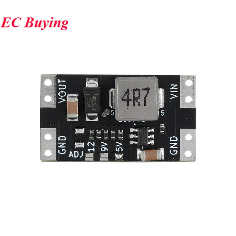 5 Pces/1pc XL3608 5V 9V 12V 2A Mini DC-Step Up Booster Comutação Módulo De Fonte De Alimentação Placa Interruptor 2.5V-1