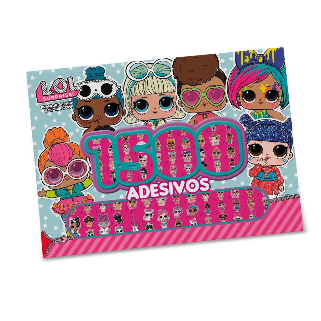 LOL Surprise - Prancheta para colorir com 1500 adesivos - ESTBH LIVROS NOVOS