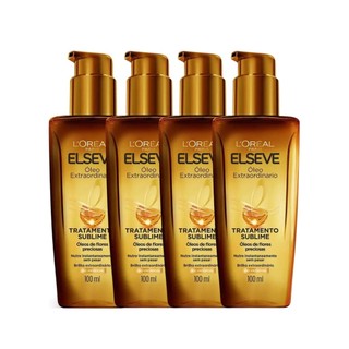 Kit 4 Óleos Finalizadores Elseve Extraordinário 100ml	