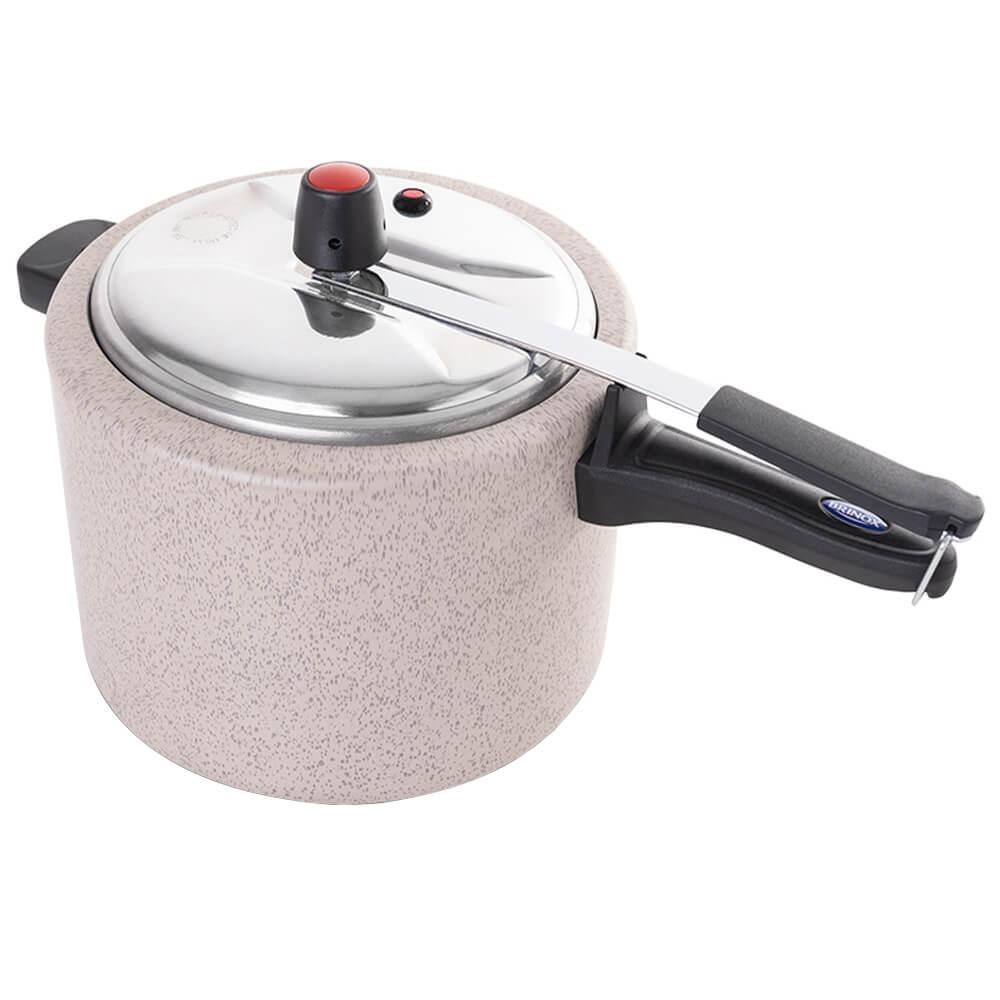 Panela De Pressão Vanilla Brinox Antiaderente Cerâmica 7,5l Vapt - Home & Living