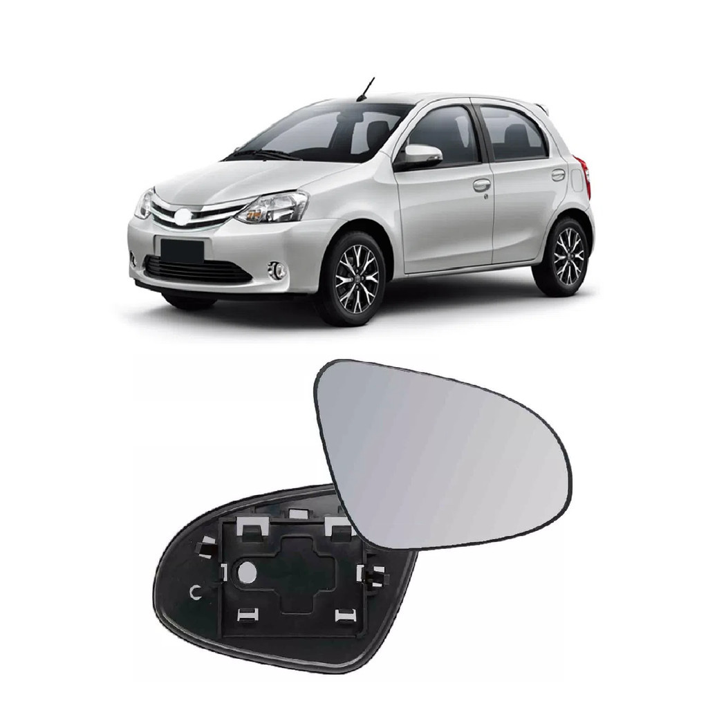 Lente Retrovisor Com Base Etios 2014-2019 Lado Esquerdo em Oferta na Shopee