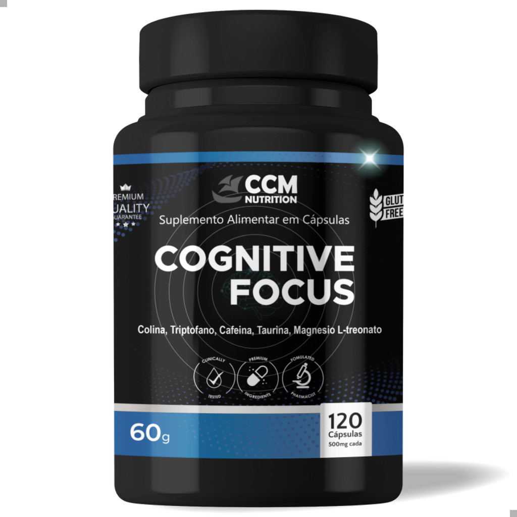 COGNITIVE FOCUS 120 CPS Cápsulas Memória e Concentração Multivitaminico Foco