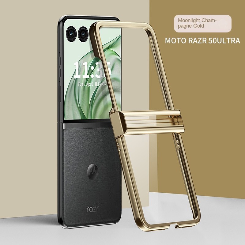 Para Motorola Razr 50 40 Ultra 50 Luxo Galvanizado Full Hinge Proteção Transpare