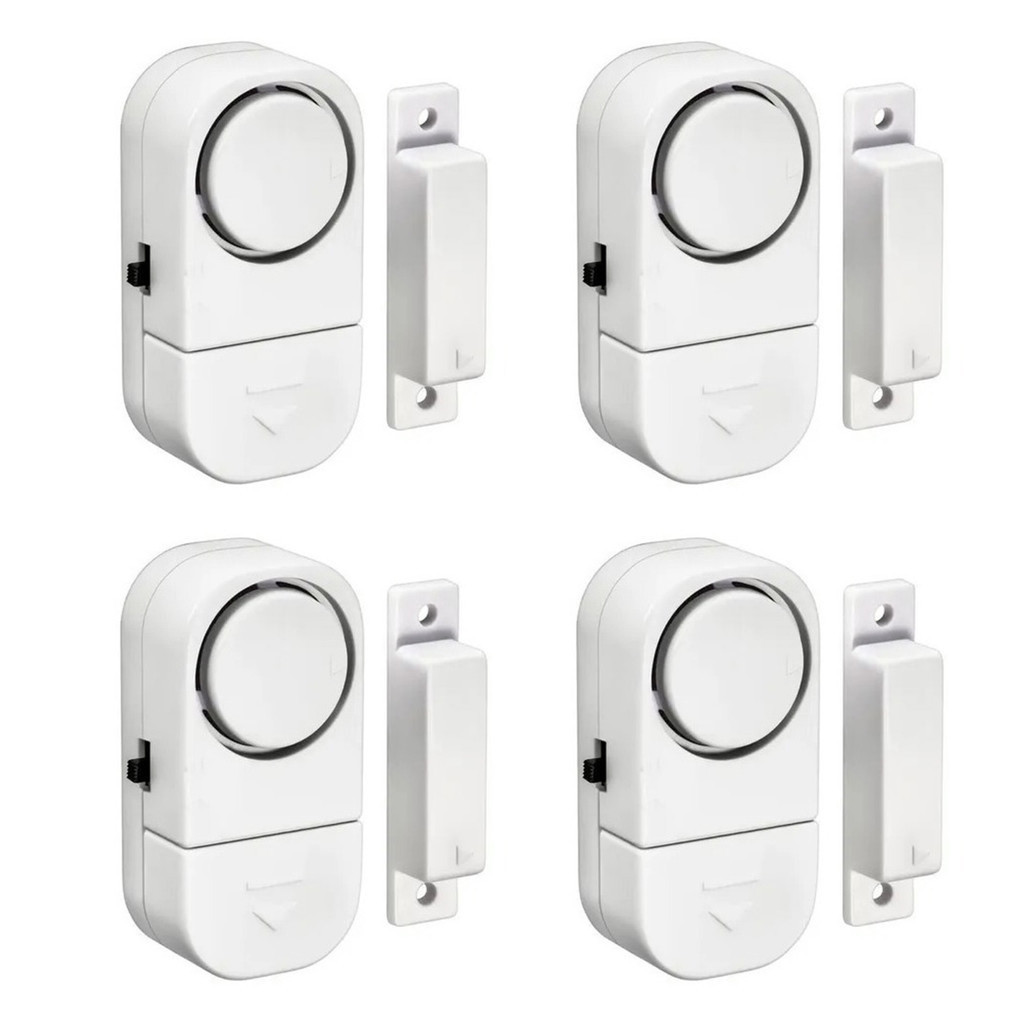 Kit 05 Alarme Sonoro Invasão Residencial Porta Janela Portão em Oferta na Shopee
