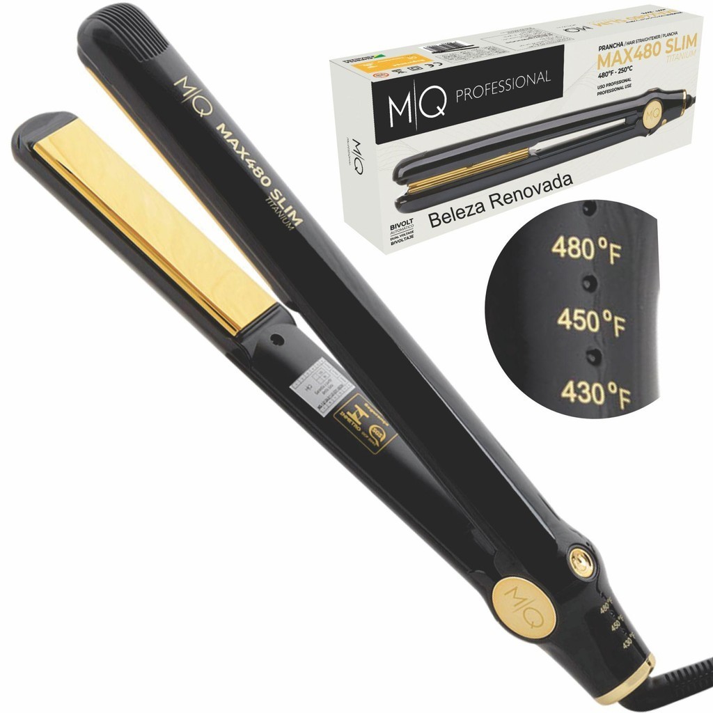 Chapinha prancha mq max 480 slim profissional cabelos bivolt - Beauty