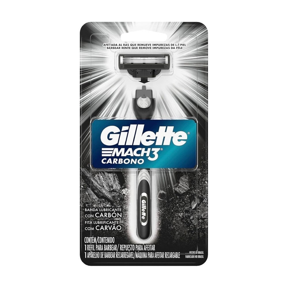 Aparelho de Barbear Gillette Mach3 Carbono