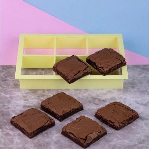 Cortador De Brownie  Bolo Quadrado 6 Cortes 7x7 Cm Corte facil