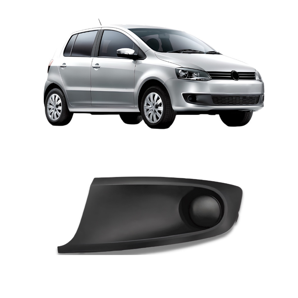 Grade Farol Auxiliar Fox 2010 Em Diante Lado Esquerdo Sem Milha Preto em Oferta na Shopee