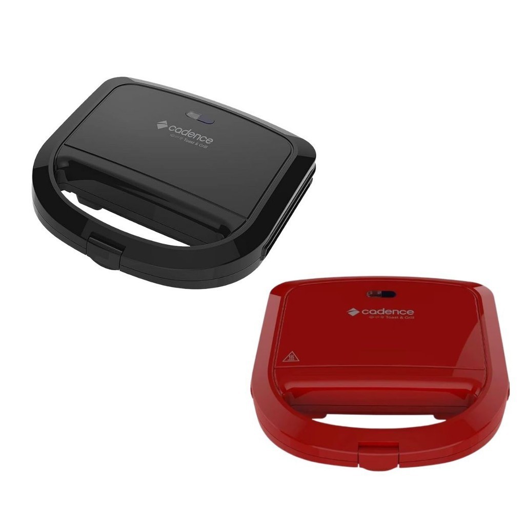 Sanduicheira Misteira e Grill Cadence SAN260 Preta/Vermelha 127V Antiaderente Grande