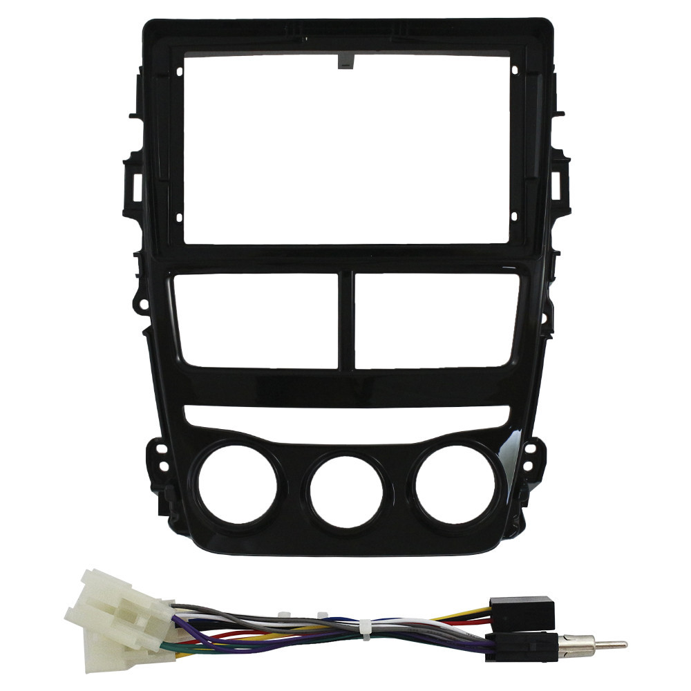 Kit Moldura Painel 9 Pol Yaris 2018 2019 2020 2021 2 Din Black Piano Chicote Som Plug Antena em Oferta na Shopee
