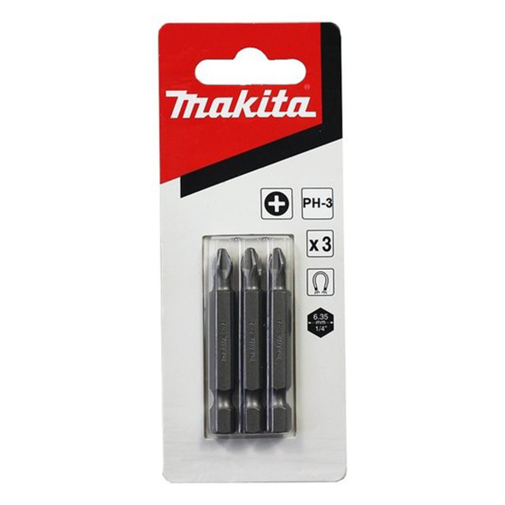Pacote c/ 3 Pcs Bits Phillips 50mm PH3 Makita B-25236