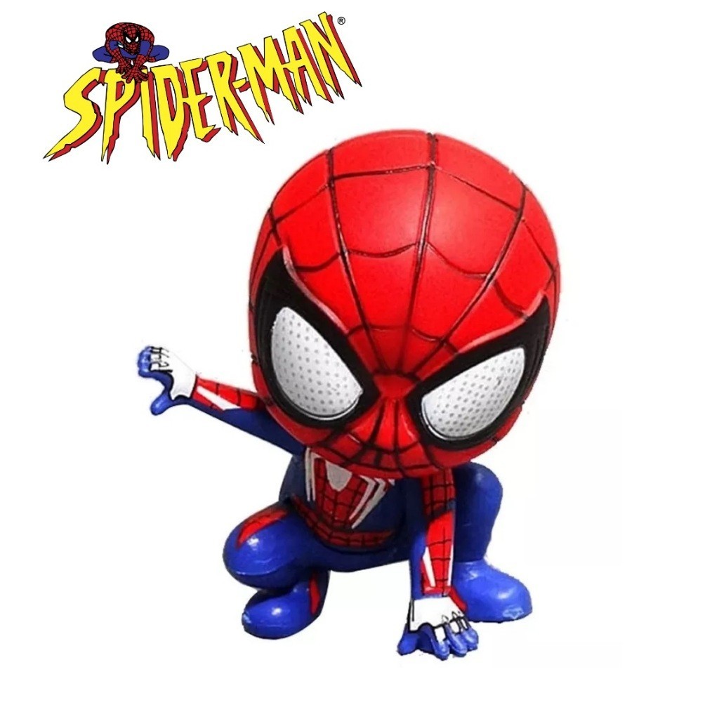 Figura de Ação - Spider-Man - Homem Aranha - Chibi - Boneco