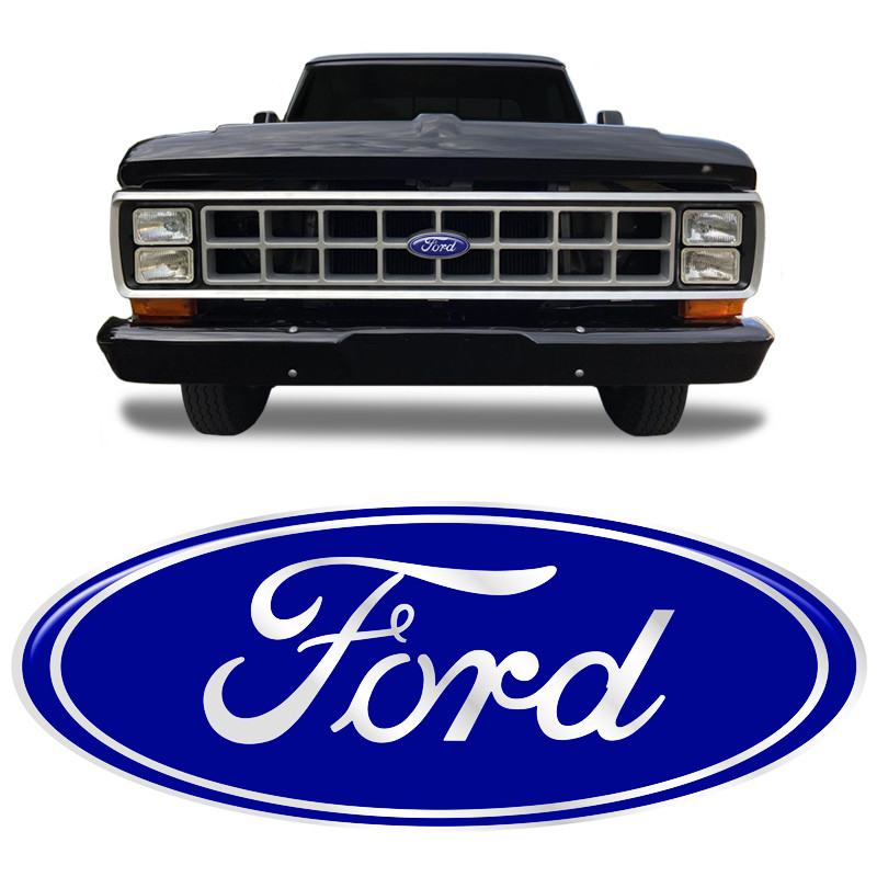 Adesivo Ford F-1000 75/92 Emblema Grade Azul Genérico
