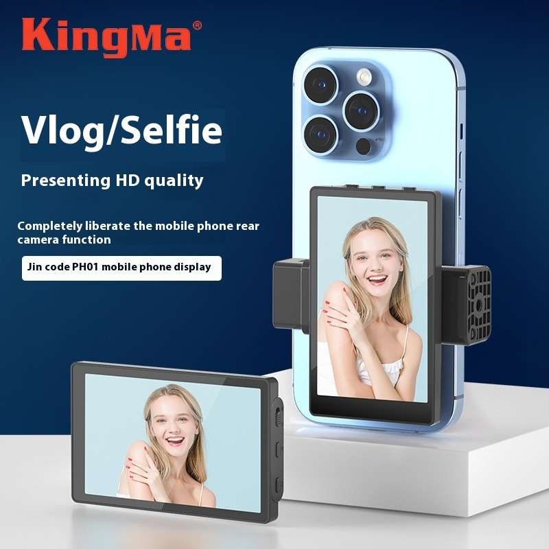 Kingma Smartphone Vlog Selfie Monitor Screen Magnético Usando Câmera Traseira Telefônica P...
