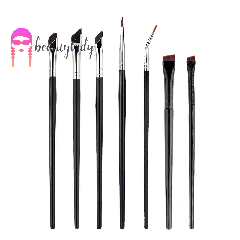 beautymakeup 7Pcs Upgrade Blade Eyeliner Escova Para Sobrancelhas Ultra Fina Ângulo Fino Lisa Sob Os Olhos Colocar De Maquiagem Novo