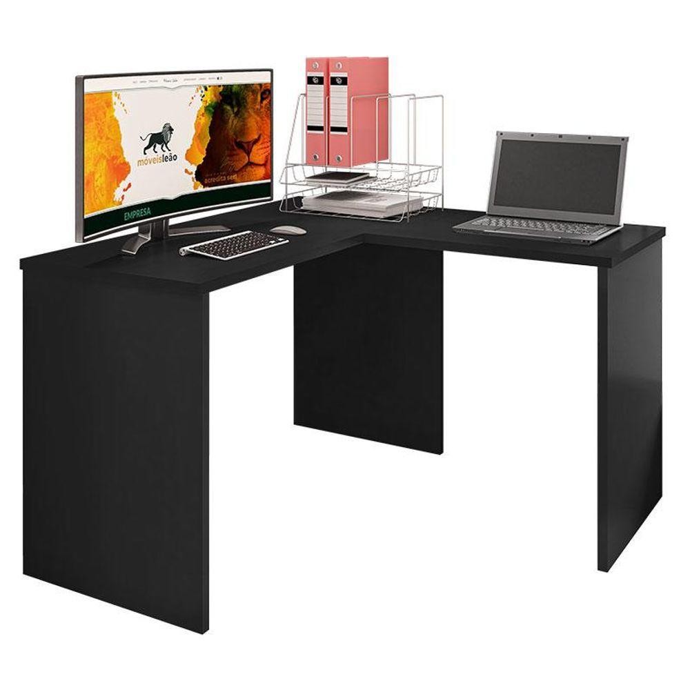 Mesa Para Computador Gávea Com Extensora Preto Trama - Móveis Leão em Oferta na Shopee