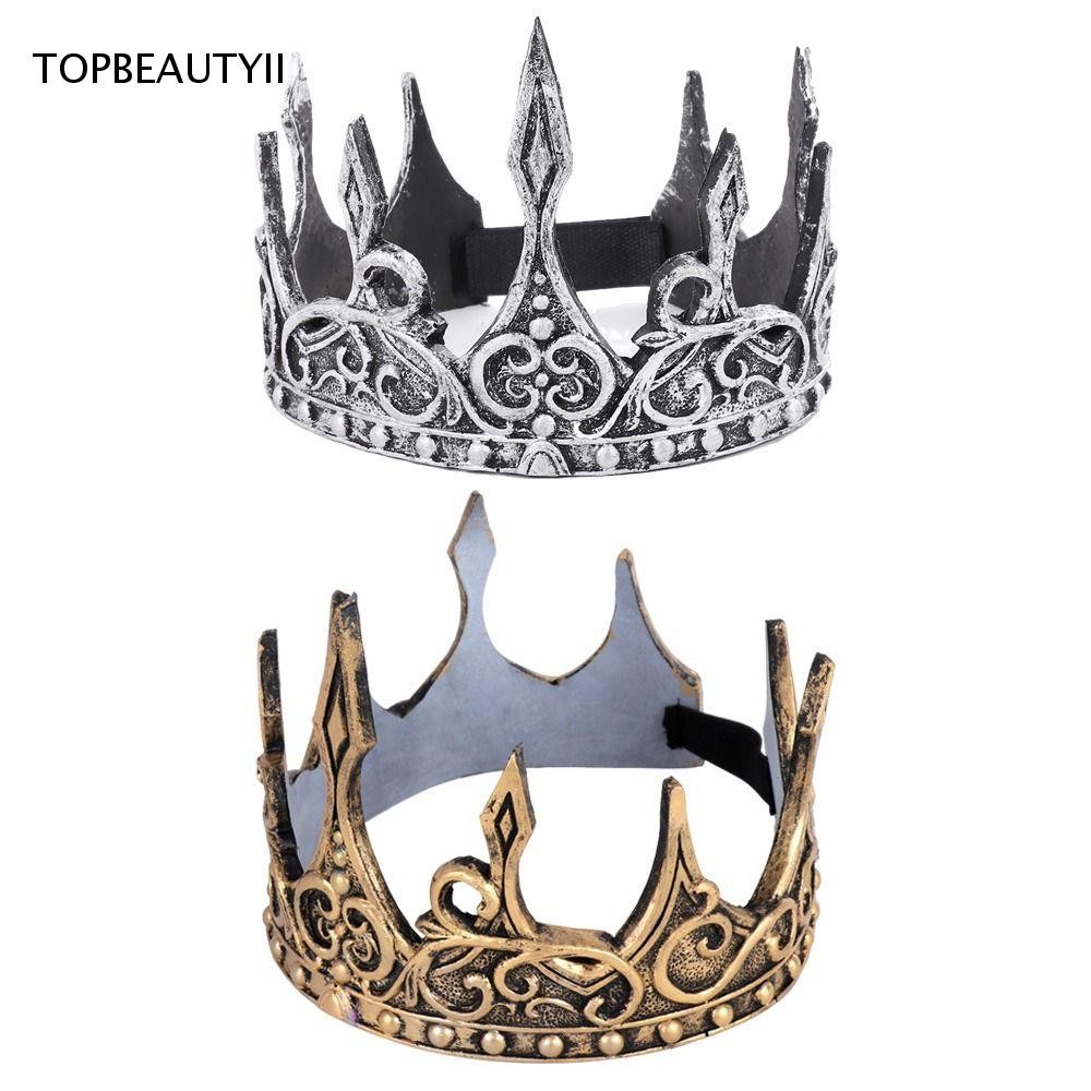 TOPBEAUTY King'S Crown Jewellery Performance Props King'S Clothing Accessories Charles Cerimônia De Coroação Hair Band Headwear