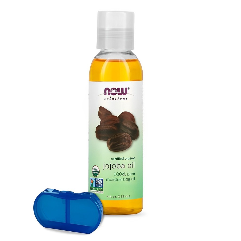 Óleo de Jojoba Now Foods 118ml Orgânico + Porta Cápsulas em Oferta na Shopee