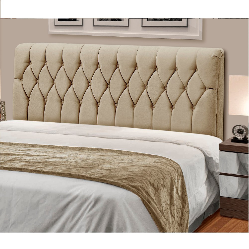 Cabeceira Estofada King 195cm Veloplus Istambul Dobuê em Oferta na Shopee
