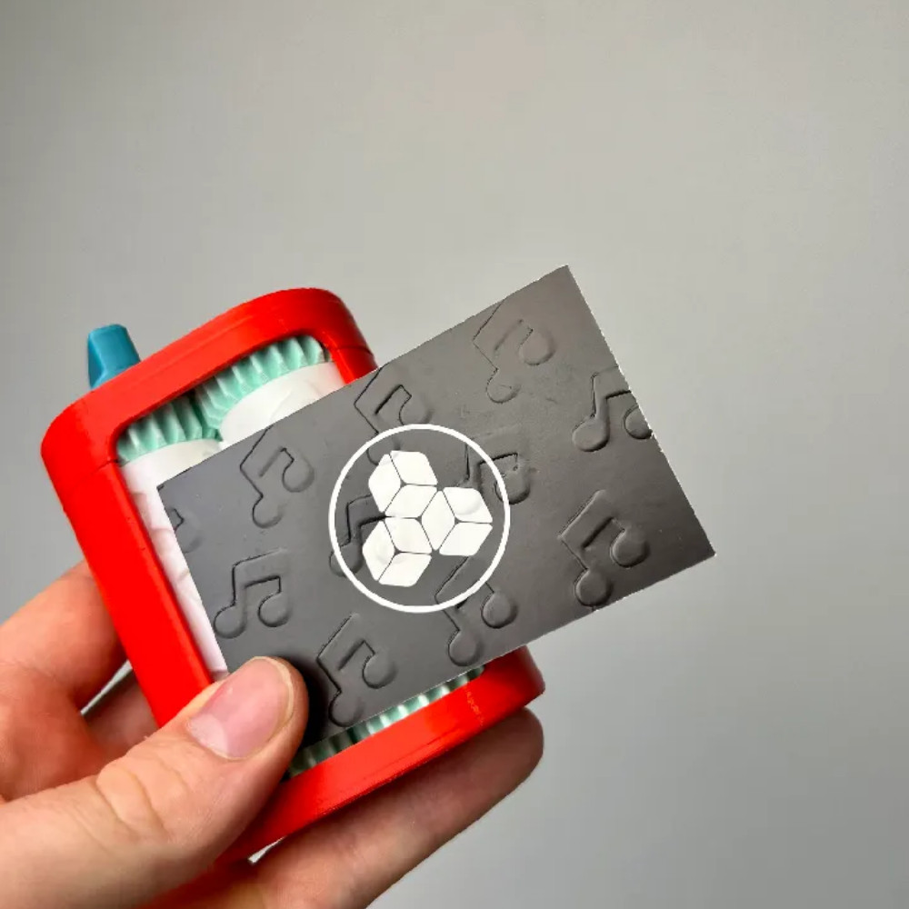 Rolo de gravação de cartão de visita Portátil NOTAS MUSICAIS MUSICA Expositor Porta Cartão cartão panfleto Livreto Escri