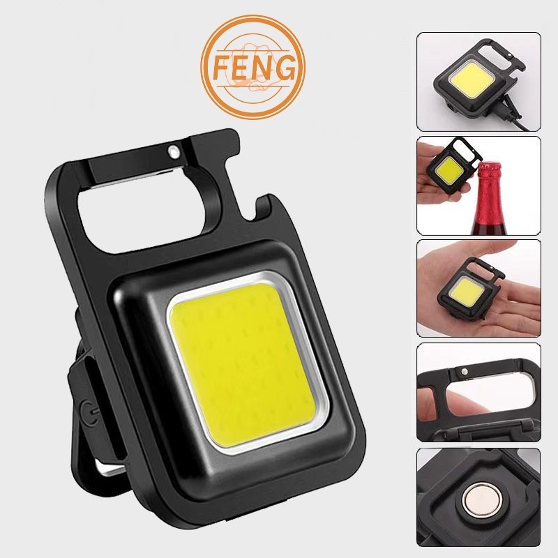 Mini Lanterna Com led Portátil/USB Recarregável Iuminação ajustavél 3 Modos De Luz Lanternas De Chaveiro E Abridor