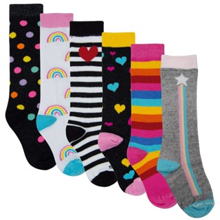 Meia 3/4 Infantil Cano Longo Colorida Órtese Galocha Escola em Oferta na Shopee