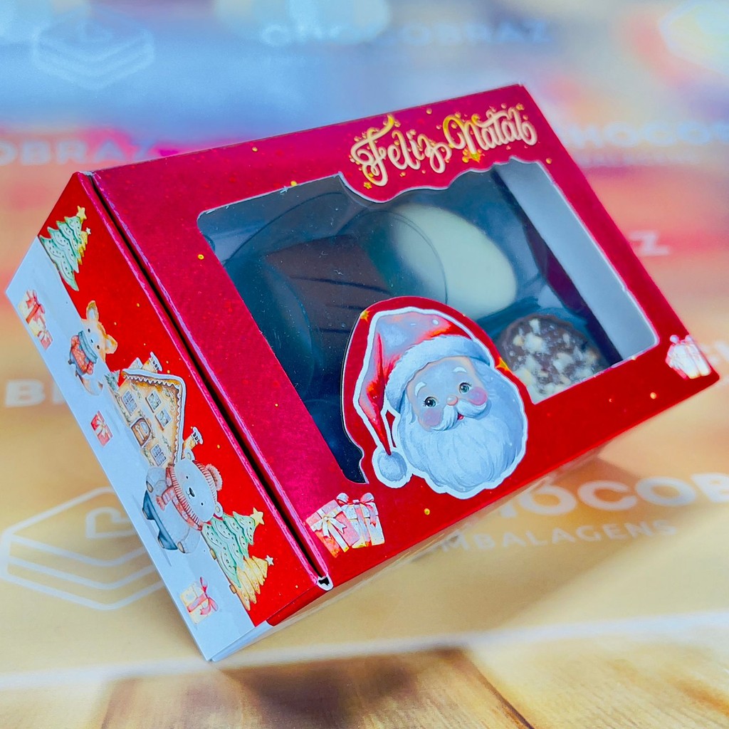 10 CAIXA 06 DOCES C/ VISOR NATAL ENCANTADO ID5179 (NATAL IDEIA 2025) (CHOCO)