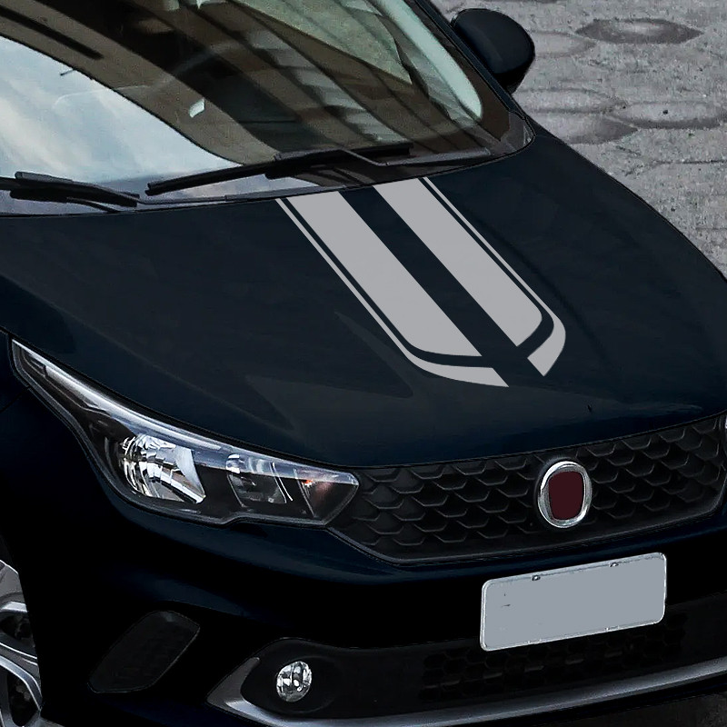 Adesivo Do Capô Faixa Carro Tuning Personalizado Universal Genérico