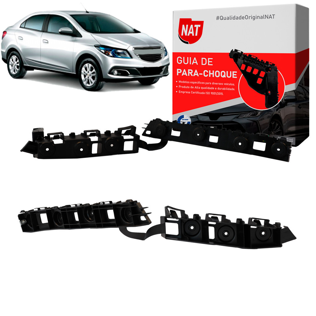 Suporte Guia Parachoque Prisma 2013 Até 2016 Traseiro em Oferta na Shopee