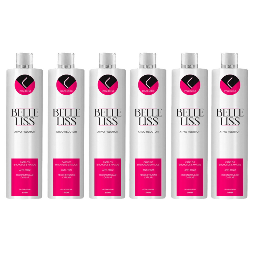 Kit 6 Progressiva Selagem Capilar Belle Liss Imabelle 300ml