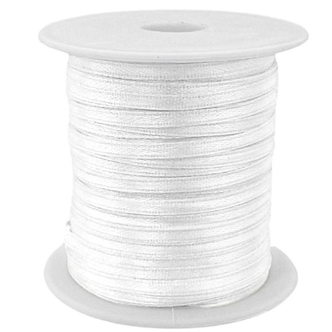 Fita de Cetim n°0 3mm 100M Branca Para Laços, Cabides e Decorações em Oferta na Shopee