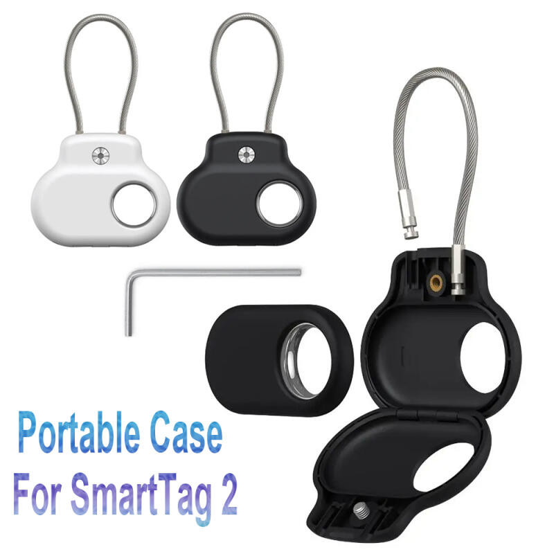 Capa Portátil Para SmartTag 2 ABS Protetora Samsung Galaxy Smart Tag Titular Localizador Com Corda De Fio