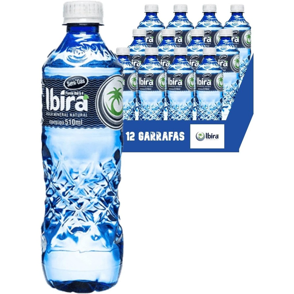 ÁGUA MINERAL IBIRA SEM GÁS 510ML PACK C/12UNID em Oferta na Shopee