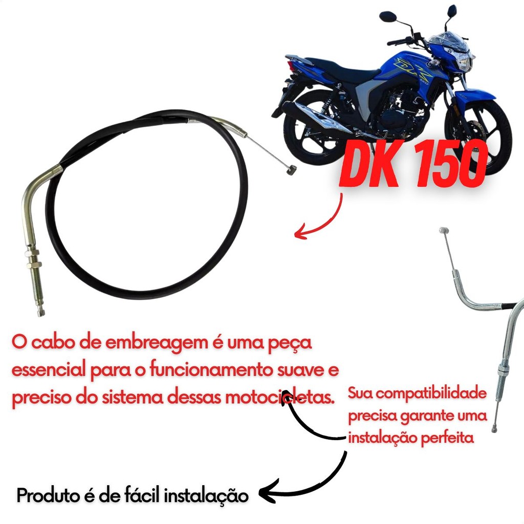 Cabo De Embreagem Haojue Dk 150 Todos Anos Mod Original — imagem 2 de 2