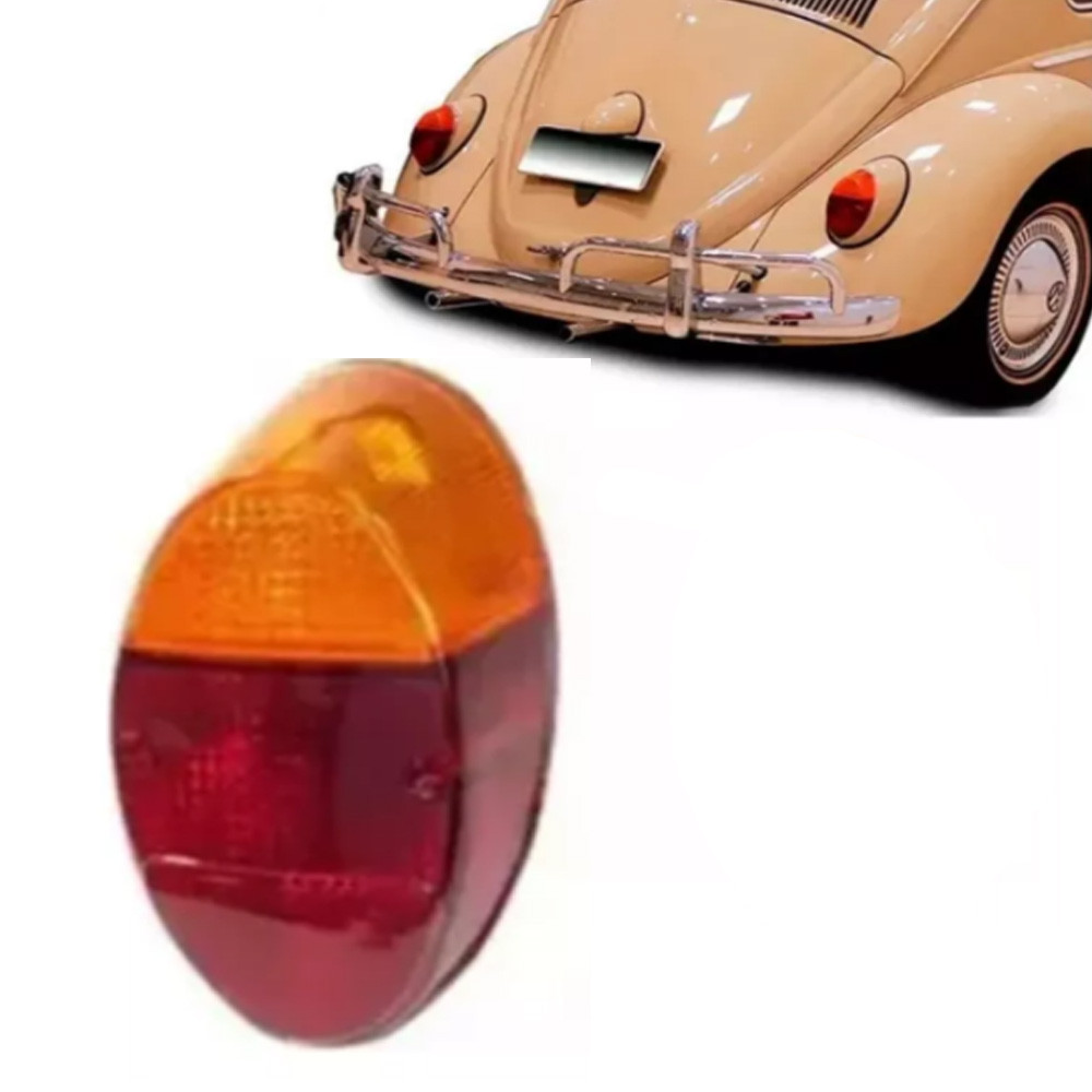 LENTE LANTERNA TRAS FUSCA 1200 (FUSQUINHA) BICOLOR SERVE AMBOS OS LADOS