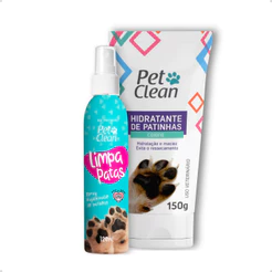 Limpador Limpa Patas + Creme Hidratante de Patinhas Cachorro e Gato Pet Clean
