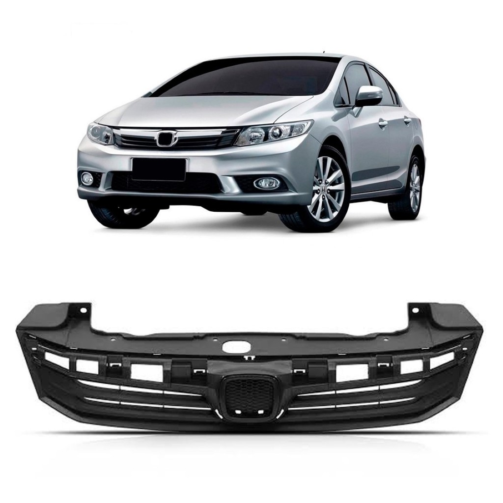 Grade Radiador Civic 2012 A 2015 Sem Moldura