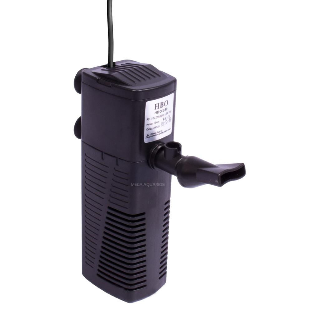 Filtro interno com bomba esponja biológica aquário pequeno até 56L beteita HBO 280lh 5.5W bivolt